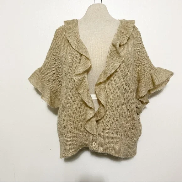 Vintage Pointelle Knit Sweater L - Picture 2 of 8